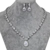 Large Teardrop Cubic Zirconia Jewelry Set