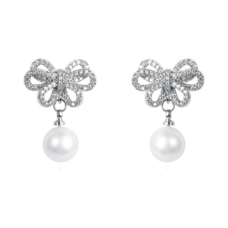 White Cubic Zirconia Earrings