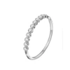Rhodium-Plated Alloy Cubic Zirconia Bangle