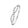 Rhodium-Plated Alloy Cubic Zirconia Bangle