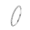 Rhodium-Plated Alloy Cubic Zirconia Bangle