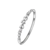 Rhodium-Plated Alloy Cubic Zirconia Bangle
