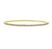 Gold-Plated 2mm Clear Rhinestone Stretch Bracelet