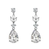 Clear Teardrop Cubic Zirconia Earrings — photo 2