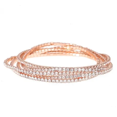 2mm Rhinestone Stretch Bracelet 6pcs/Set 6 colors Wholesale — photo 3