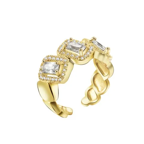 Engagement Ring Square Shiny Cubic Zirconia — photo 2
