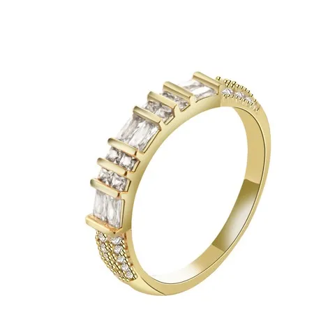 Cubic Zirconia Ring Shiny Square for Wedding — photo 2