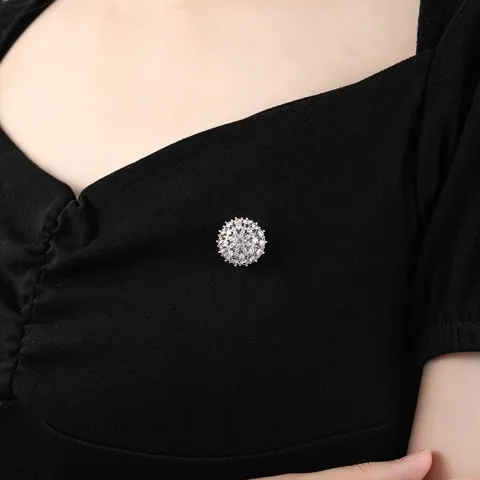 19mm Delicate Cubic Zirconia Crystal Brooch and Button Cheap Wholesale — photo 3
