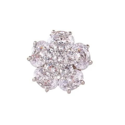 Flower Cubic Zirconia Brooch and Button Cheap Wholesale — photo 2