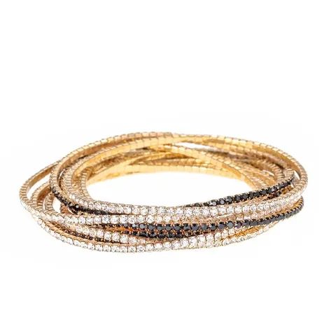2mm Rhinestone Stretch Bracelet — Multiple Color Combinations, Wholesale — photo 6