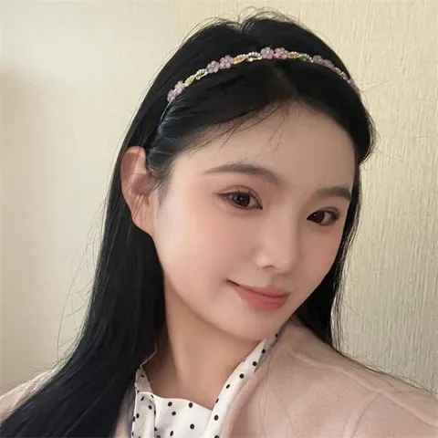 High-end color rhinestone headband, elegant and luxurious full rhinestone leaf hair accessory jewelry Wholesale, Custom stone colors — photo 2