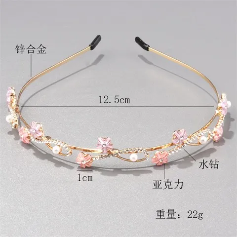 High-end color rhinestone headband, elegant and luxurious full rhinestone leaf hair accessory jewelry Wholesale, Custom stone colors — photo 5