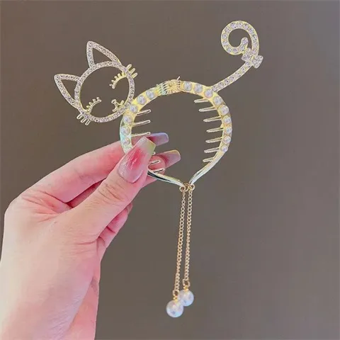Children's bun hair, rhinestone hair clips, pearl tassel hair accessories jewelry wholesale — photo 4