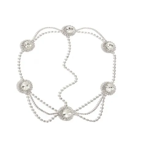 Bridal headwear Retro ethnic tassel rhinestone hair chain jewelry Wholesale, Custom stone colors — photo 4