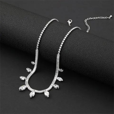 Colored horse eye zircon necklace, customizable stone color