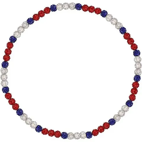 Hip Hop Colorful Rhinestone Bead Necklace Vibrant Baseball Ice Collection Sports Fans Necklace-custom ball color