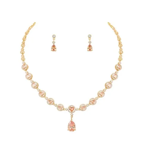 Elevate Your Inventory with Cubic Zirconia Rhinestone Necklace Sets