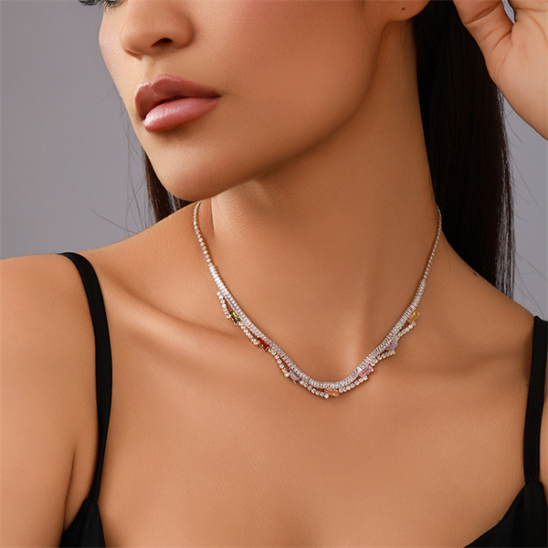 Colorful CZ Necklace: LN0336 Design Showcase